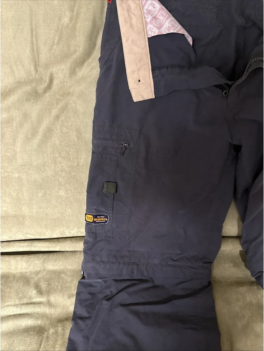 WearFirst Convertible Cargo Pants Mens 34x30 Navy Blue Zip-Off